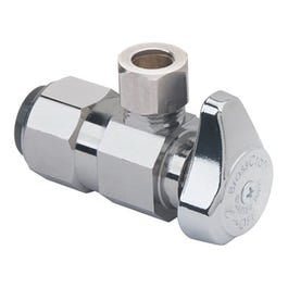Angle Stop Valve, .5 Push Connect x 3/8-In. Compression