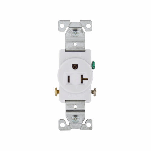 Eaton Cooper Wiring Commercial Specification Grade Single Receptacle 20A, 125V White (125V, White)