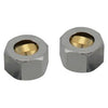 Brass Compression Nut Kit, Chrome-Plated, Chrome-Plated, Lead Free