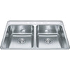 Franke Creemore Collection 33 Drop In 4-Hole Double Bowl Stainless Steel Kitchen Sink