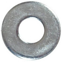 Flat Washers, Wide Pattern, Zinc-Plated Steel, 1/4-In., 5-Lbs.