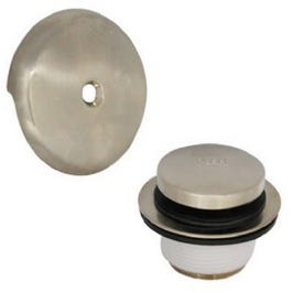Bath Drain Kit With Touch Toe Stopper, Brushed Nickel