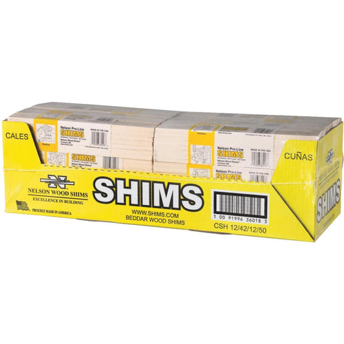 Nelson Wood Shims 12 In. L Beddar Wood Shims (42-Ct.)