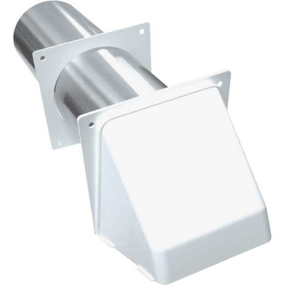 Lambro 4 In. White Plastic Preferred Dryer Vent Hood