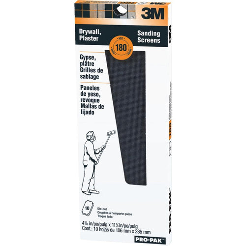 3M ProPak 180 Grit 4-3/16 In. x 11-1/4 In. Precut Drywall Sanding Screen (10 Pack)
