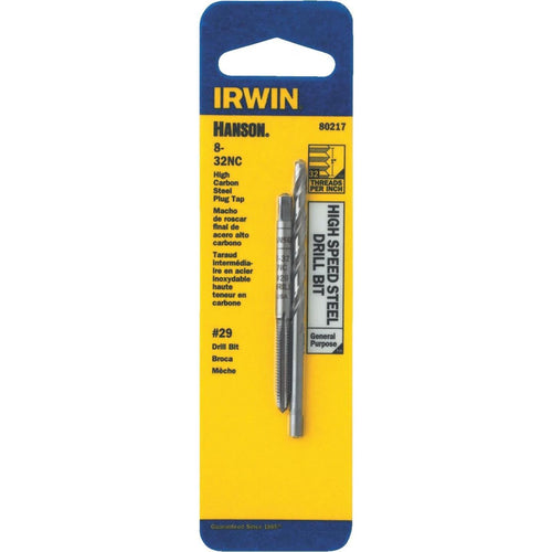 Irwin Hanson 8 - 32 NC + No. 29 Plug Tap & Drill Bit