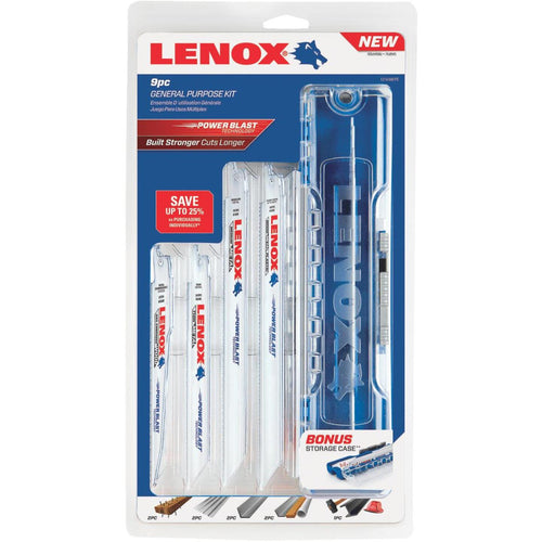 Lenox 9-Piece General Purpose Reciprocating Saw Blade Set